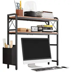 undefined - Soporte para Monitor con Estantes Ajustables y Bolsillos Laterales