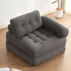 undefined - Sofá Cama Futón Afuson Plus Convertible para Espacios Pequeños en Gris