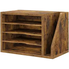 undefined - Organizador de Escritorio de Madera con 3 Estantes Ajustables