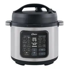 OSTER - Multiolla Turbo 14 Funciones Predeterminadas 5.7 Litros de Capacidad. Función Cocción Al Vacío. Recubrimiento Diamondforce. Accesorios Incluidos. Color Gris