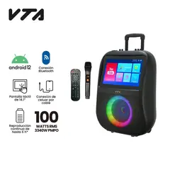 VTA PLUS - Amplificador Recargable 100w Rms Con Pantalla Kree