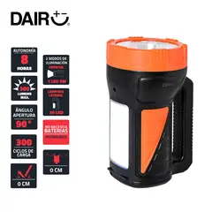DAIRU - Linterna Recargable Alcance 80 Metros