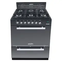 ABBA - Estufa Piso 76Cm 6P Vidr Ngr M.Chef Gn