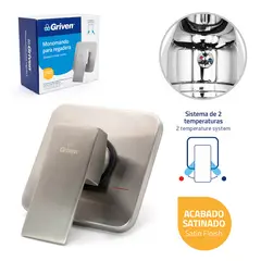 GRIVEN - Mezclador Monocontrol P/ducha Cuadrado Acabado Satinado
