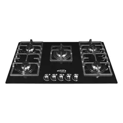 ABBA - Estufa Vidrio Templado 5 Puestos 91x52 cm Gas Natural CG601-V5DN
