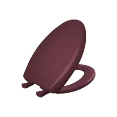 BEMIS - Asiento Alargado para Inodoro en Color Mora con Cierre Suave y Limpieza Fácil