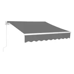 GENERICO - Toldo Retractil para Exteriores 250cm x 297cm Beige con Inclinacion Ajustable