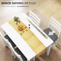 GENERICO - Juego de Mesa de Comedor Plegable con Sillas Integradas y Estilo Rústico