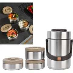 undefined - Termo de Comida Térmico de 3 Capas para Alimentos Calientes o Fríos