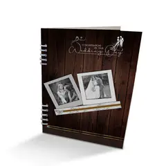BYLMO - Álbum de Fotos Bodas Café 24x32cm Argollado de Veinte Páginas