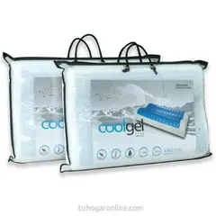 BYLMO - Almohada de Espuma Viscoelástica y Gel Inteligente 55x11cm Firmeza Medio