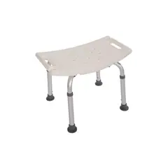 GENERICO - Silla de Baño Ajustable de Aluminio Sencilla en Color Blanco