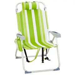 GENERICO - Silla de Playa Reclinable con Tejido Oxford Reforzado y Marco de Aluminio