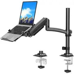 undefined - Soporte de Escritorio para Computador Portátil o Monitor con Brazo Ajustable y Elevación Ergonómica