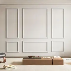 ART3D - Panel Decorativo de Molduras Blancas para Pared Interior 239cm x 200cm