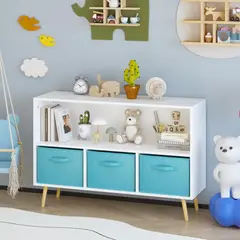 undefined - Estantería Infantil con Cajones Plegables y Organizador de Juegos