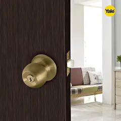 YALE - Cerradura Pomo Antique Alcoba Carolina