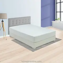 BYLMO - Protector de Colchón Blanco para Cama Queen 160 x 190 cm Antifluido