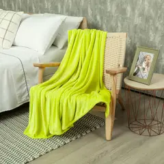 BYLMO - Cobija Piel de Durazno Soft Verde Lima 180x200cm Fondo Entero