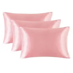 undefined - Funda Almohada Satín Tipo Seda Set 3 Unidades 50x76cm