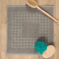 CANNON - Tapete Baño Toalla 50x50 Cm Gris