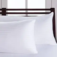 JUST HOME COLLECTION - Almohada Apoyo Firme 50x90 cm + Funda 200 Hilos Blanca