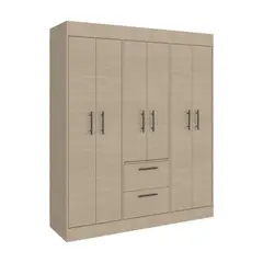 VIRTUAL MUEBLES - Closet Aura 177X150X50 Cm Cartagena y Wengue 6 puertas 2 cajones
