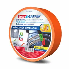 TESA - Cinta Gaffer Naraja Fluorecente 25m x 25mm