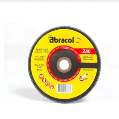 ABRACOL - Disco Flap T29 Zr #40 de 7 x 7/8 Pulgadas