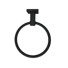 CCOL - Toallero Mano Aro Base Cuadrada Negro
