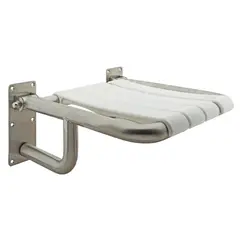 GRIFOS CENTER - Silla de Seguridad Plegable para Ducha Plateada Satinada