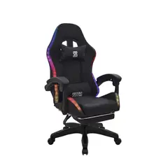 BONNO - Silla Gamer Negro Con Luces-reposapies Play