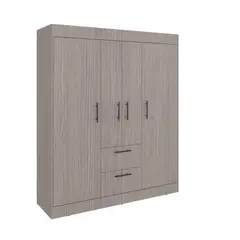 VIRTUAL MUEBLES - Closet Aura 177X150X50 Cm Positano y Wengue 4 puertas 2 cajones