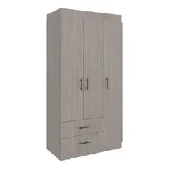 VIRTUAL MUEBLES - Closet Houston 180X90X46 Cm Positano Wengue 3 puertas 2 cajones