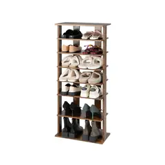 GENERICO - Zapatero Moderno Organizador de Madera 7 Niveles Ajustables