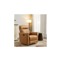 undefined - Silla Reclinable Mecedora Giratoria Manual Tapizada en Microfibra Moderna Hokku Designs
