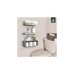 undefined - Muebles para Baños Estantes en Madera Gris 4.6X38.1X13 cm August Grove