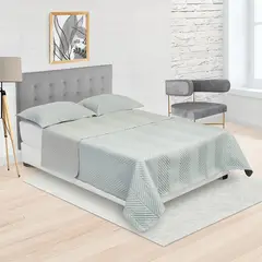 BYLMO - Tendido Kyoto Azul Grisaceo para Cama Queen 160 x 190 cm Fondo Entero