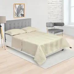 BYLMO - Tendido Kyoto Beige para Cama King 200 x 200 cm Fondo Entero