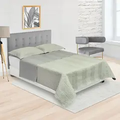 BYLMO - Tendido Kyoto Gris para Cama King 200 x 200 cm Fondo Entero
