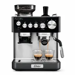 OSTER - Maquina Cafe Expreso Capuchino Molino Cafe 15 Bar 1.8 Litros Plateado 110v