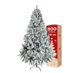 undefined - Árbol Navidad 210 cm Nevado 800 Puntas