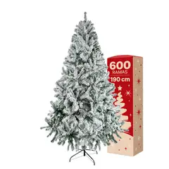 undefined - Árbol Navidad 190 cm Nevado 600 Puntas
