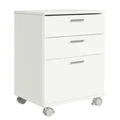 MADESA - Cajonera para Baño Con 3 Cajones y Ruedas Blanco