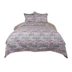 JUST HOME COLLECTION - Cubrelecho Microfibra Manchitas/gris Nieve Semidoble