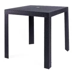 COLPLAST - Mesa Plástica de 4 Puestos Coral Negro