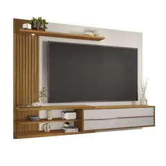 MULTIMUEBLES - Panel para tv hasta 65 152x180x29.8 Nogal Blanco