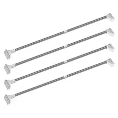 ENERGY PLUS - Set X4 Tubo Cortina Telescópico 130-240cm Sin Taladro Ajustable
