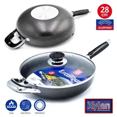 EXCALIBUR - Sarten Wok Antiadherente Xilan Con Tapa 28cm