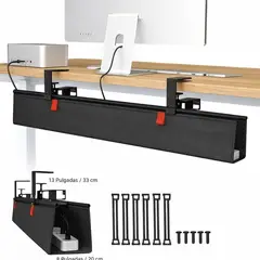 undefined - Organizador de Cables de Escritorio en Tela Oxford 91 cm x1 unidad